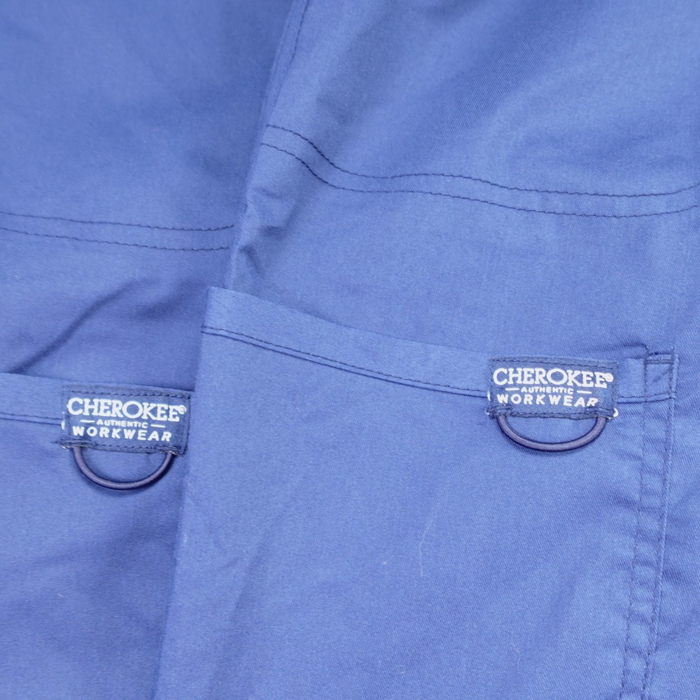 Cherokee Workwear Scrub Pants Womens Large Navy Blue Cargo Medical Lot of 2 - Picture 12 of 13